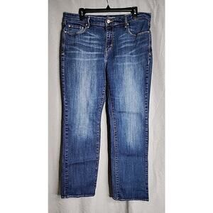 Levis 505 Denim Jeans Straight Size 14 Medium Wash Stretch Pants